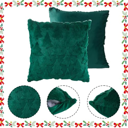 Christmas Tree Pillow Covers 18 x 18 Set of 2 S58921