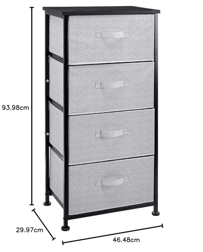 White 4-Drawer Fabric Storage Organizer Unit S620