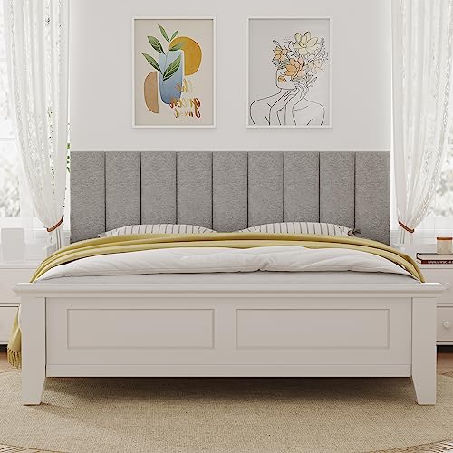 Gray 3D Soundproof Wall Panels Full Size Headboard (6 Panels, 10" x 24") Z4956