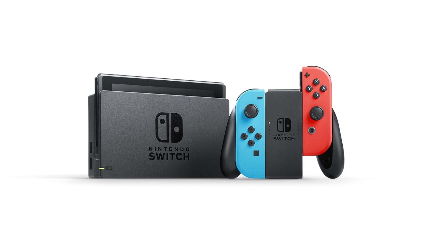 Nintendo Switch OLED Model with Neon Red/Blue Joy-Con and Pro Controller S4046