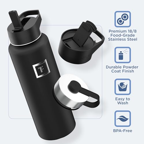 Stainless Steel Double Walled Vacuum Insulated Water Bottle 40 oz P97339