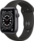 Apple Watch Series 6 44mm Space Gray Aluminum Black Sport Band K6717