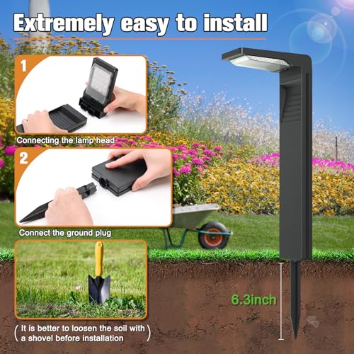 Solar Pathway Lights 4pack, Warm White and Cool White Light A59704