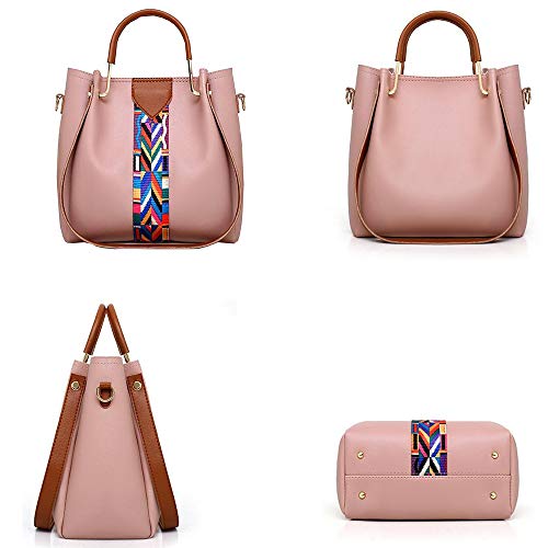Black PU Leather Shoulder Bag Set 4pcs Y282