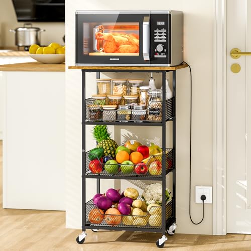 4 Tier Microwave Cart with Storage U114