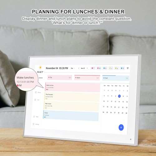 10.1 Inch Smart Digital Calendar Planner & Chore Chart, IPS HD Touchscreen Interactive Display Q64383