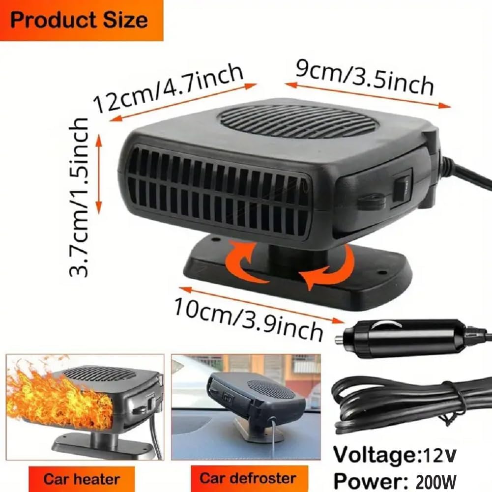 200W Portable Car Heater with Cigarette Lighter Plug T50248