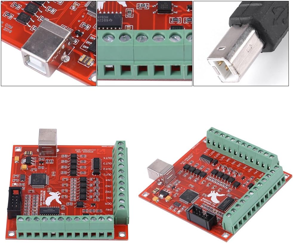USB 4-Axis Linkage Mach3 Stepper Motor Motion Control Card H6034