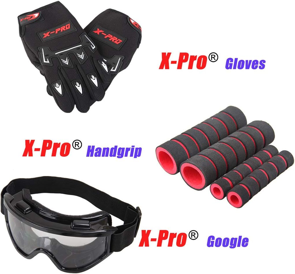 110cc Dirt Bike Pitbike with Gloves, Goggle and Handgrip (Black) I84640