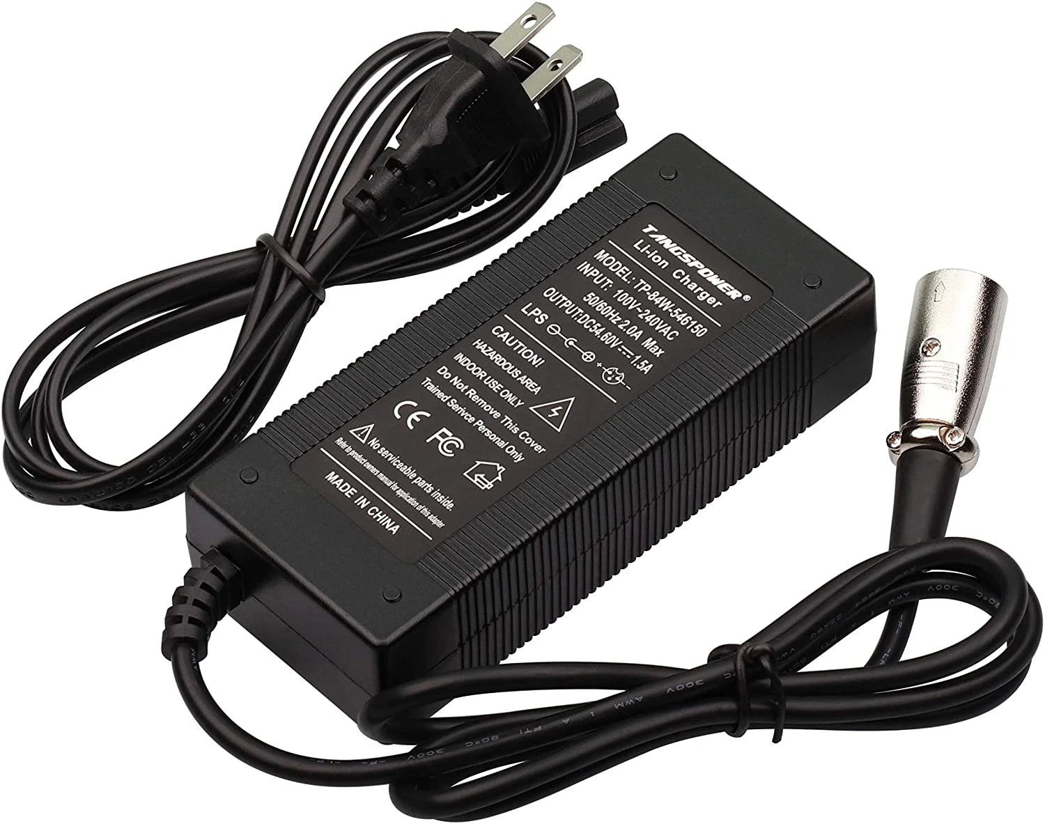 48V 54.6V 1.5A Electric Bike Charger 3-pin XLR Male Plug for 13S Lithium K796