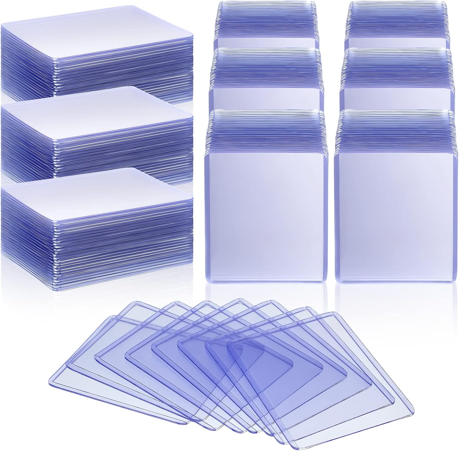 400 Pieces Clear 3 x 4 Inches Hard Plastic Card Protector Card Holder H50092