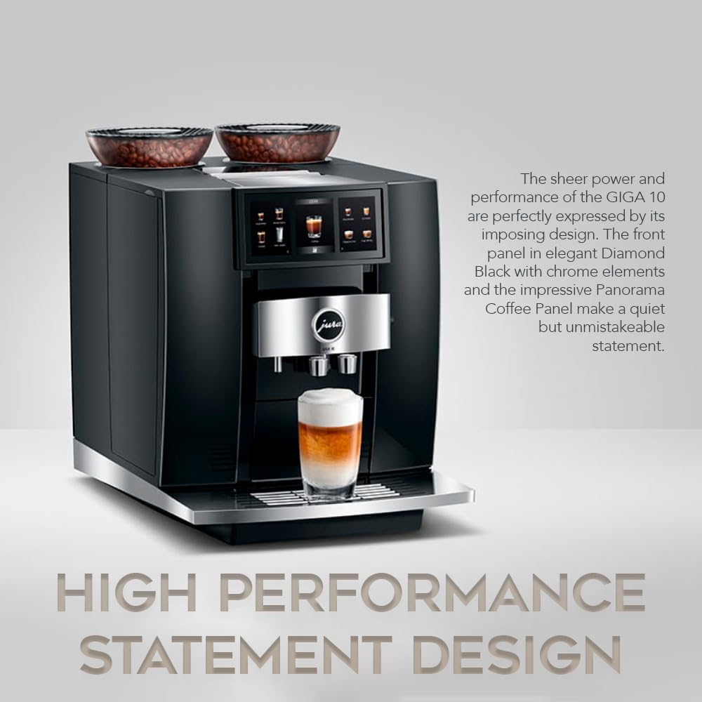 Diamond Black Automatic Espresso Machine Bundle with Water Stabilizer, Milk System Cleaner Mini-Tabs, Cleaning Tablets, Milk Containers, and Coffee Bean (6 Items) N124379