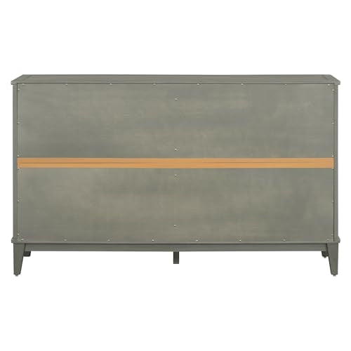 4 Door Wooden Sideboard with Adjustable Shelves and Metal Handles S6736