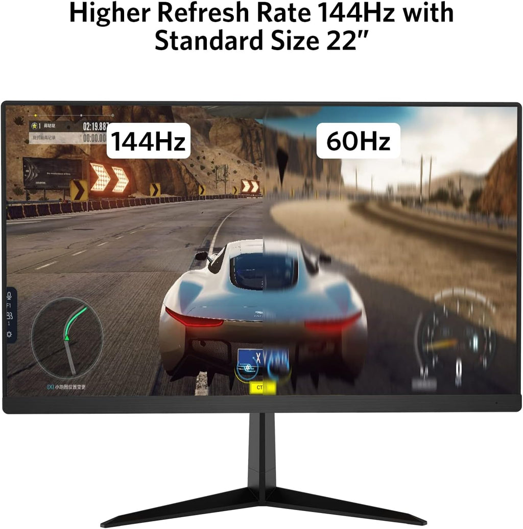 22” 144Hz 1920 x 1080p Full HD Flat Computer Monitor with HDMI Display Ports, Adjustable Tilt, Black E316