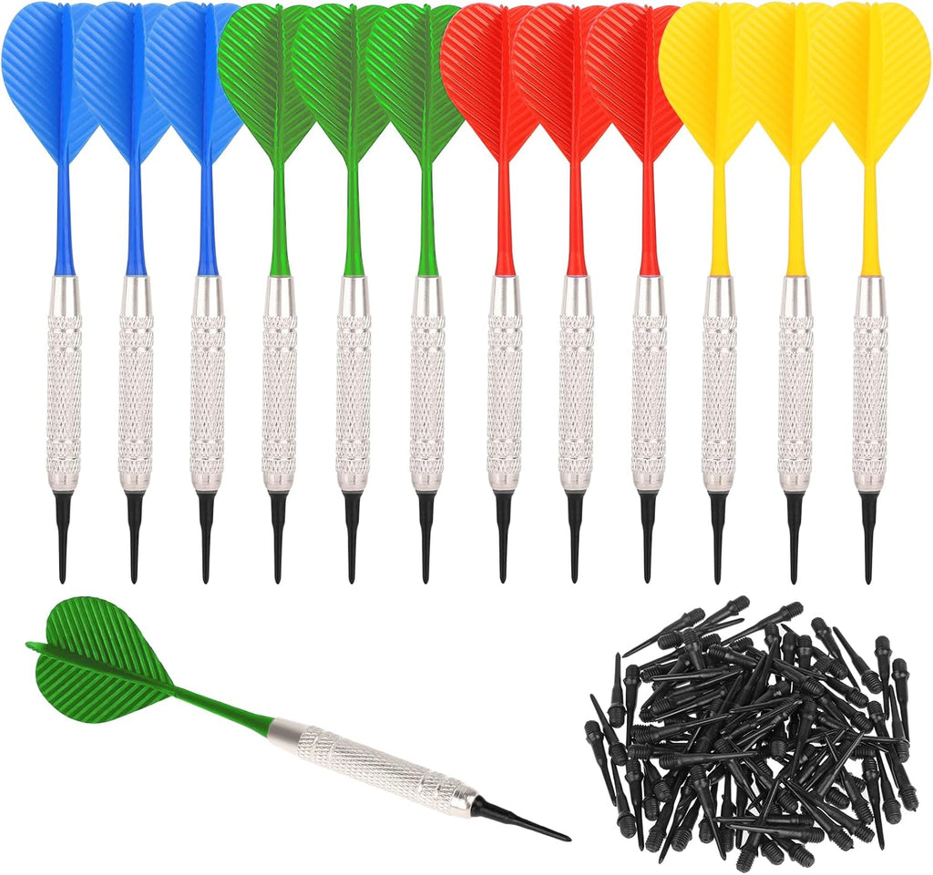 12 Pcs Dart with Plastic Soft Tip Points E569036