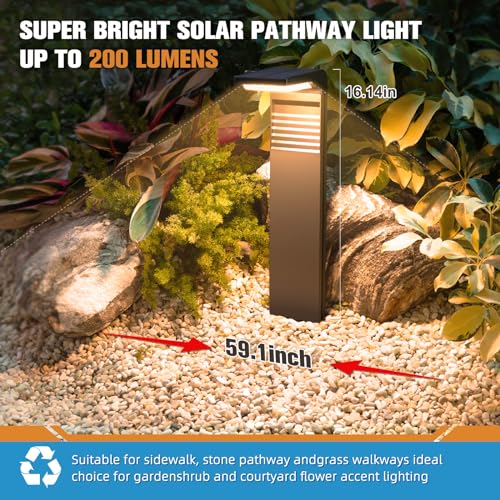 Solar Pathway Lights 4pack, Warm White and Cool White Light A59704