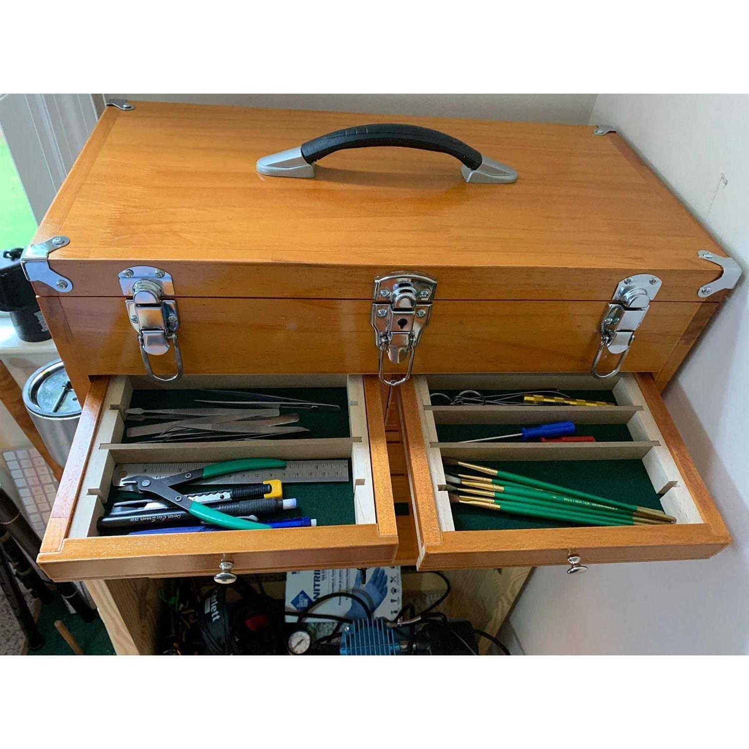 Eight Drawer Hardwood Toolbox Lockable Chest C646