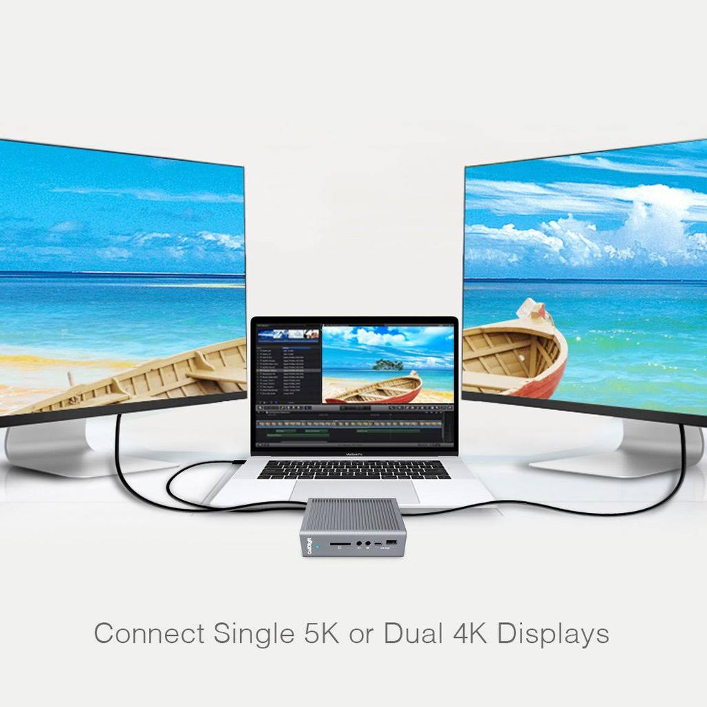 Thunderbolt Station 3 Plus Docking Station with 15 Ports and 0.7m Passive Cable, Space Gray V116