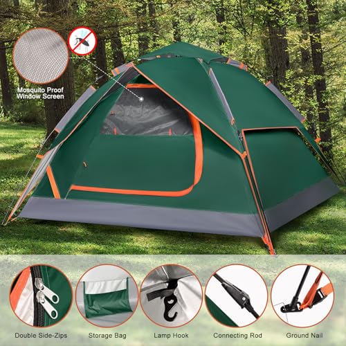 2 Person Instant Pop Up Dome Tent C22222