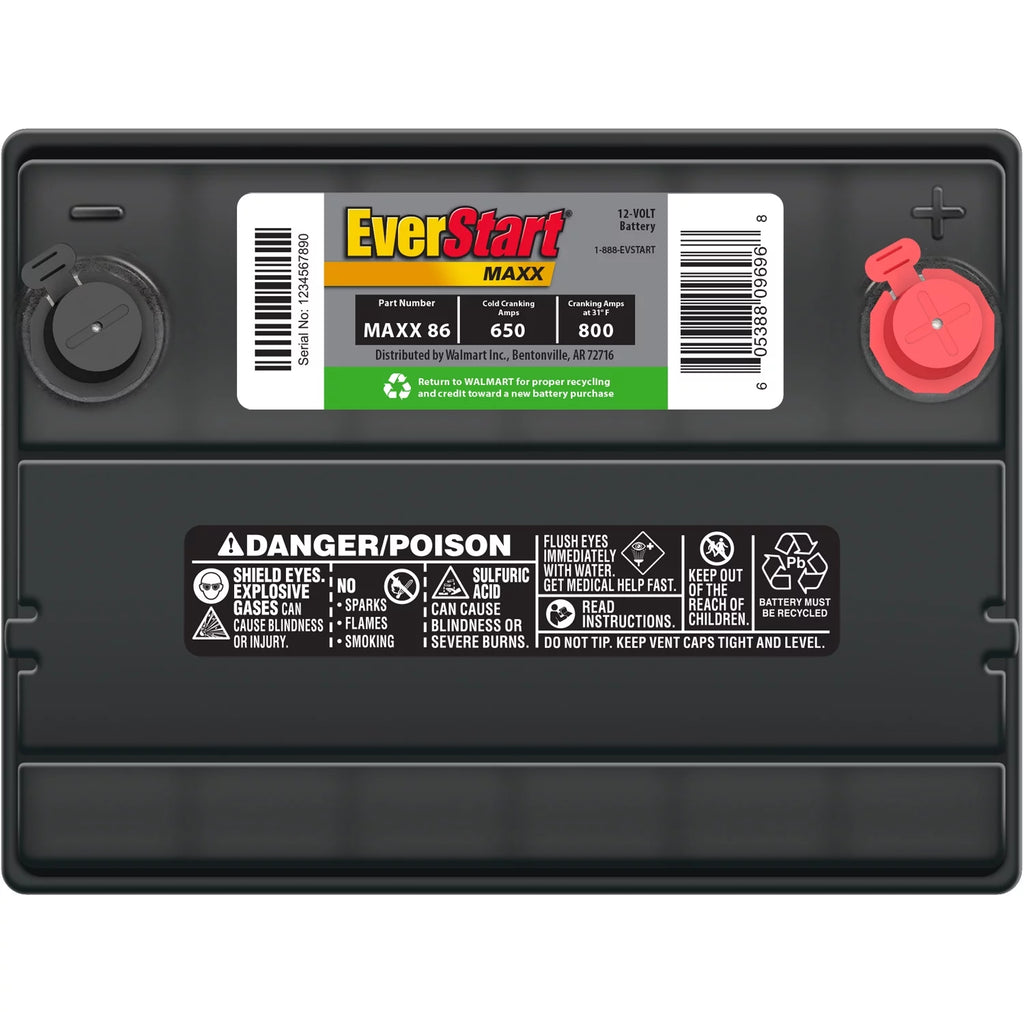 Group Size 86 12 Volt 650 CCA Lead Acid Automotive Battery H991