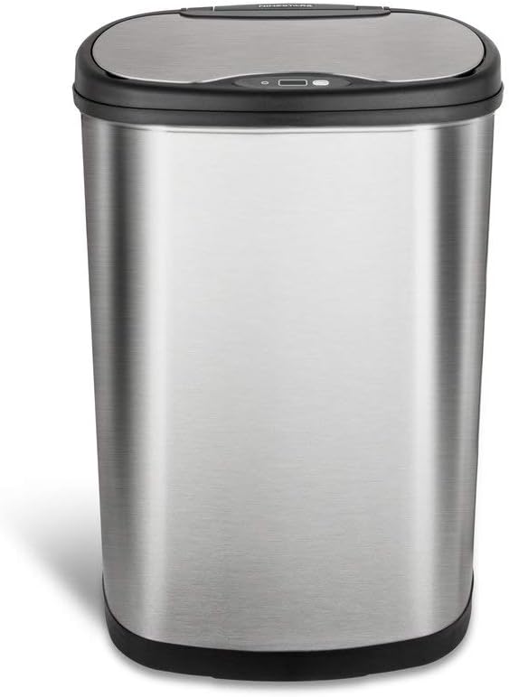 Silver Motion Sensor Trash Can S27843