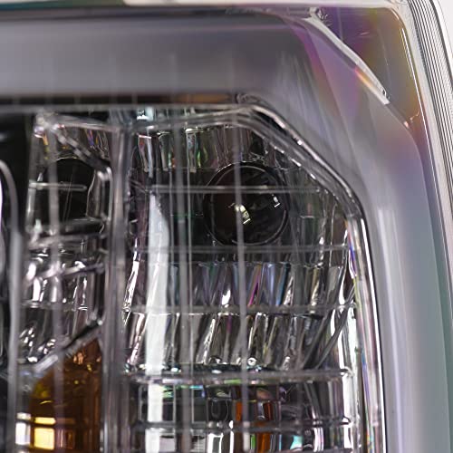 Black Housing LED Strip Bar Headlights With Amber Reflector E704