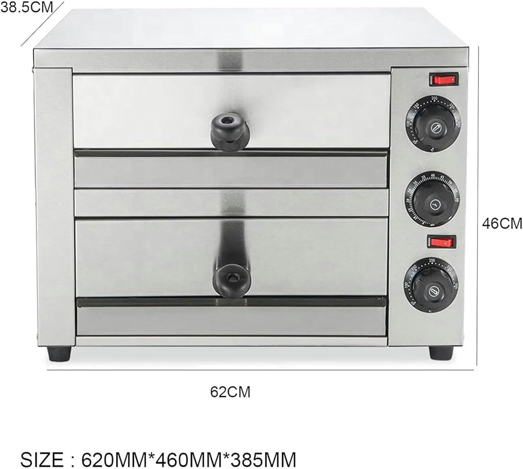 2-Layers Stainless Steel Electric Pizza Oven T599
