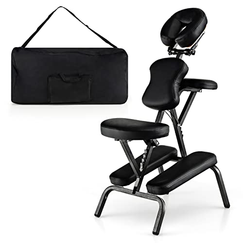 White Portable Massage Chair with Carrying Bag X502