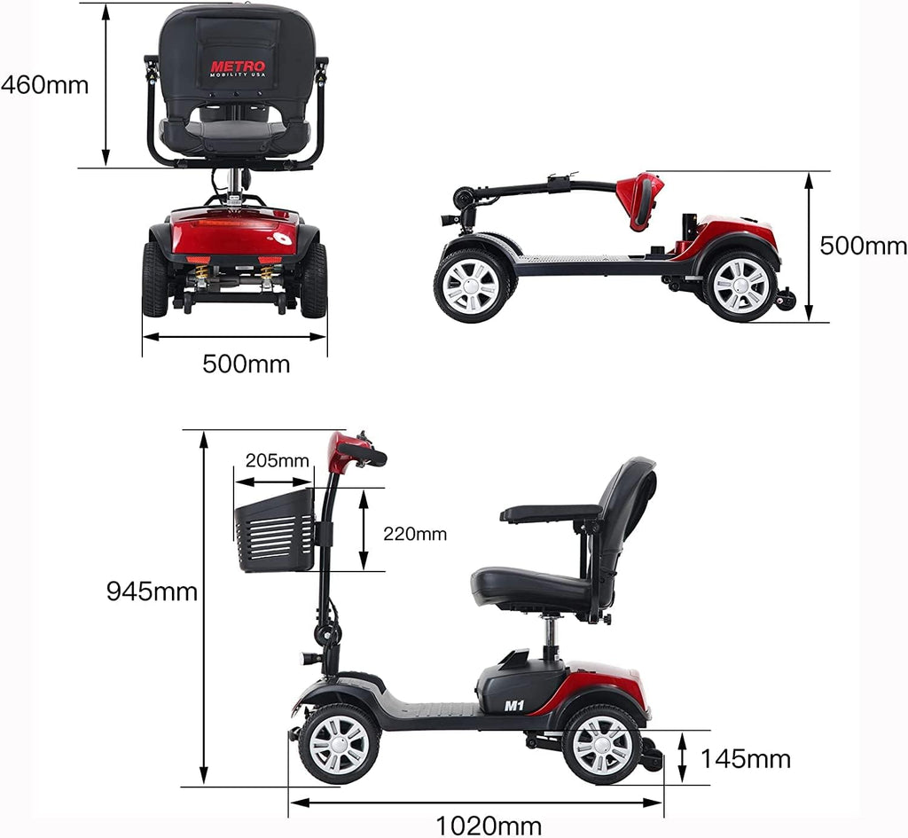 Compact 4 Wheel Electric Mobility Scooter H31545