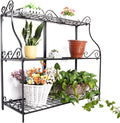 Large Flower Stand Plant Display Freestanding Metal 3-Tier Storage Rack P83180