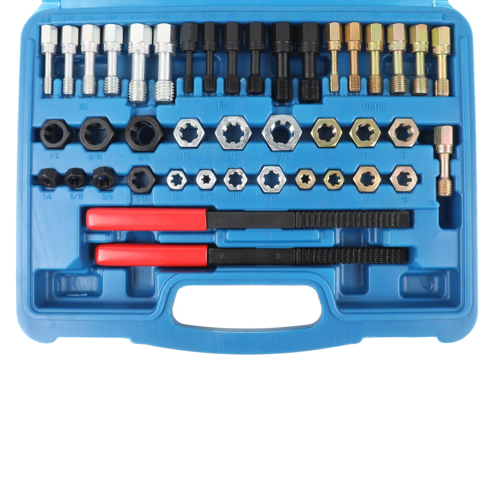 42PCS Thread Repair Kit with Rethreading Dies, Taps & Thread Files O469