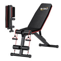 Adjustable Folding Incline Decline Weight Bench with Resistance Band X183375