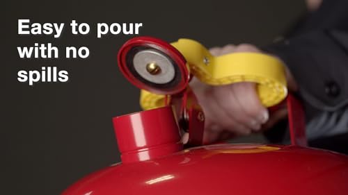 5 Gallon Red Galvanized Steel Safety Gas Can with Flame Arrester and Self-Closing Lid D417