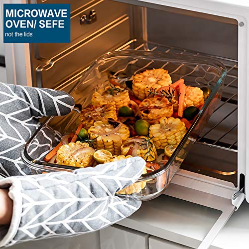 8-Piece Glass Baking Dish Set with Plastic Lids A8181
