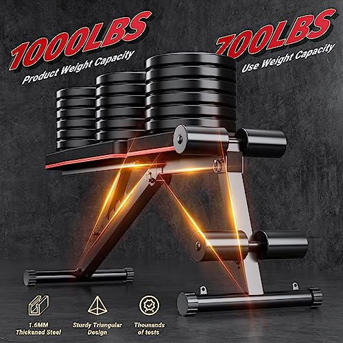 Adjustable Folding Incline Decline Weight Bench with Resistance Band X183375
