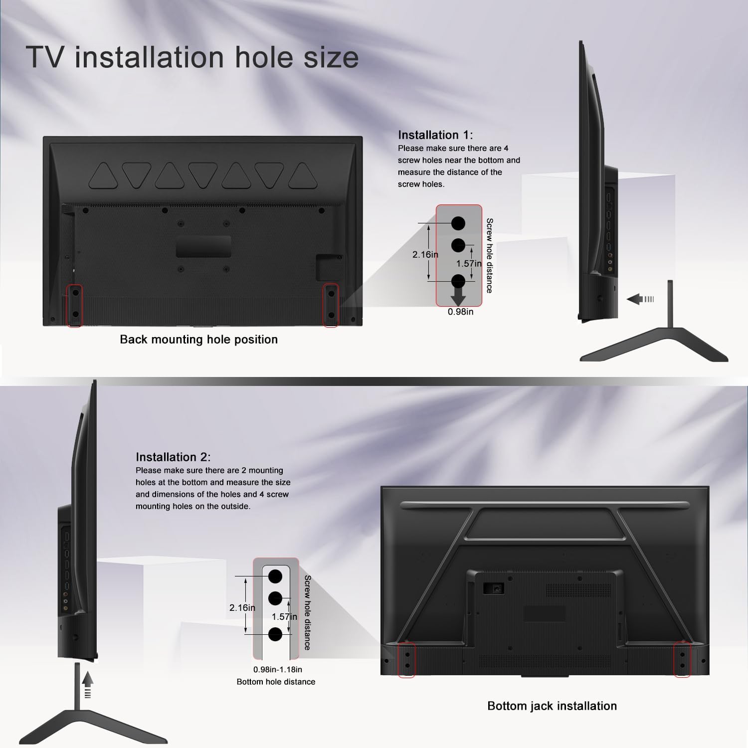 TV Stand with Mounting Legs O818