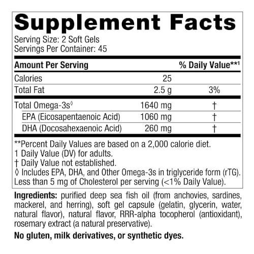 90 Soft Gels Omega-3 EPA I8291