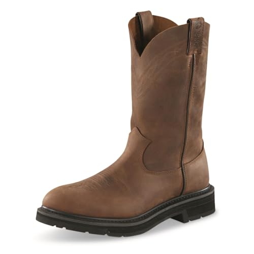 Men's Western Work Pull-On Work Boots D190601