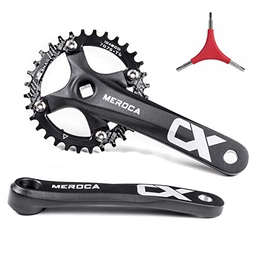 Single Speed Square Taper Crankset 170mm 104BCD 32T Narrow Wide Tooth Black Chainring Y150605