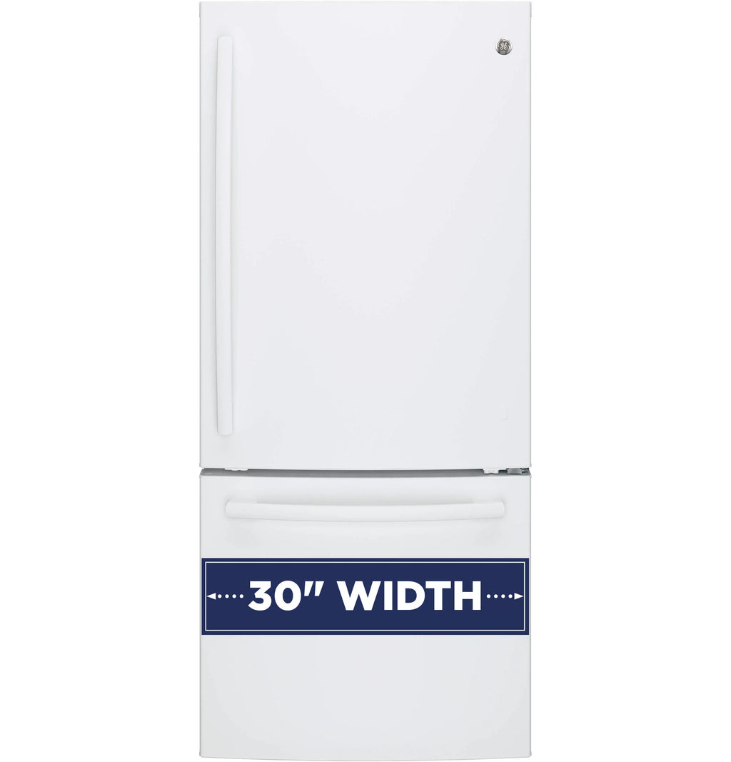 White 30 Inch Bottom Freezer Refrigerator T3165