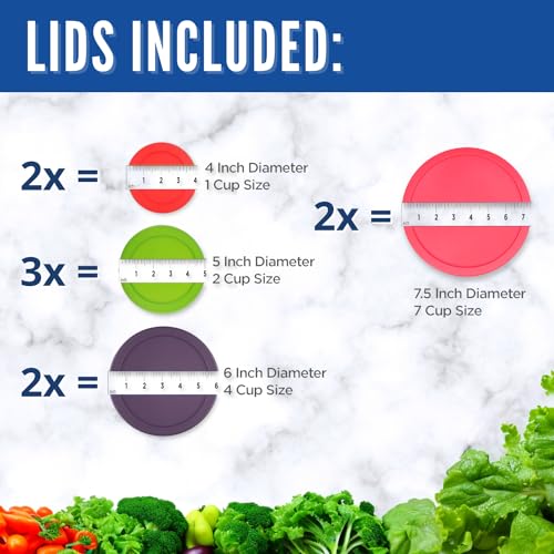 Replacement Lids 1 Cup Green 2 Cup Orange 4 Cup Blue 6/7 Cup Red O132