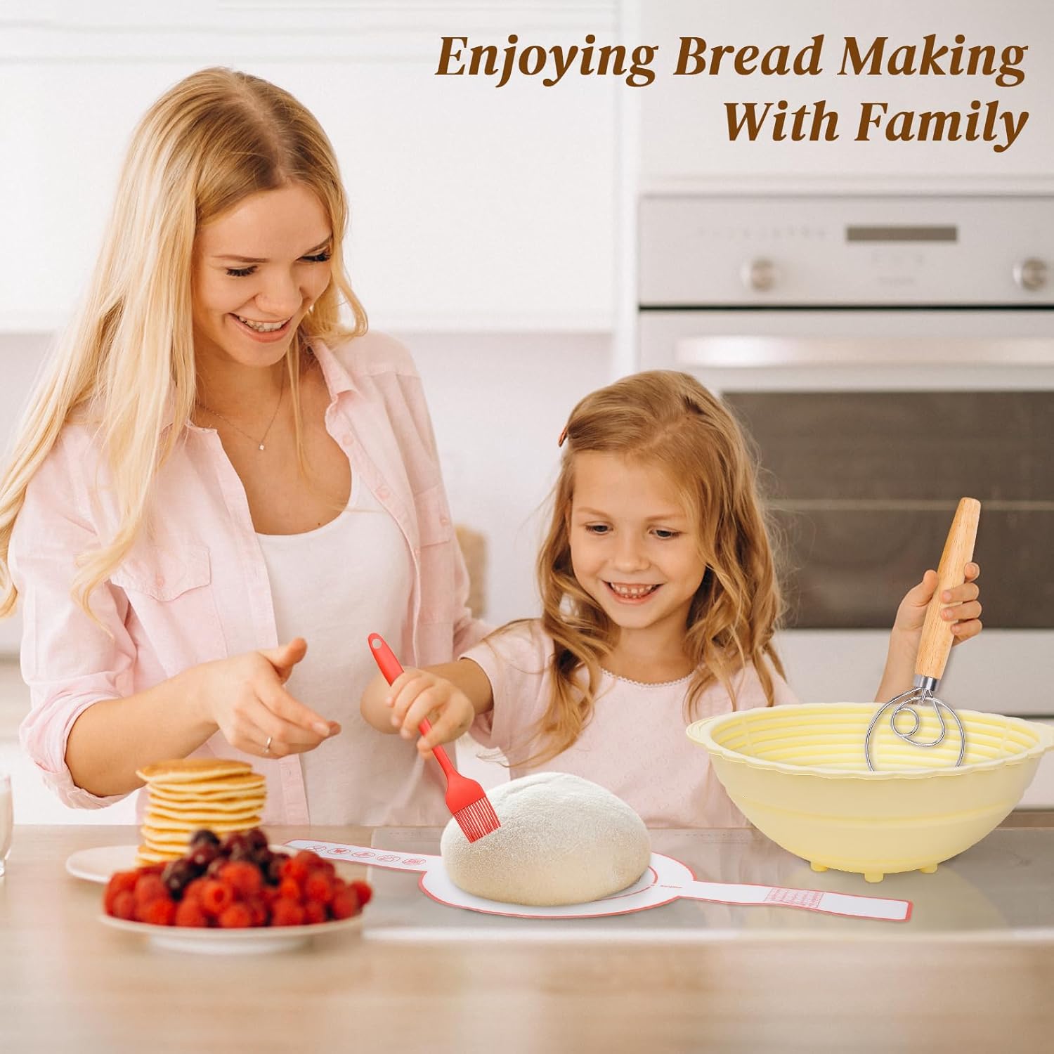 Banneton Bread Proofing Basket Set of 2 - Round 9" & Oval 10" Y1524