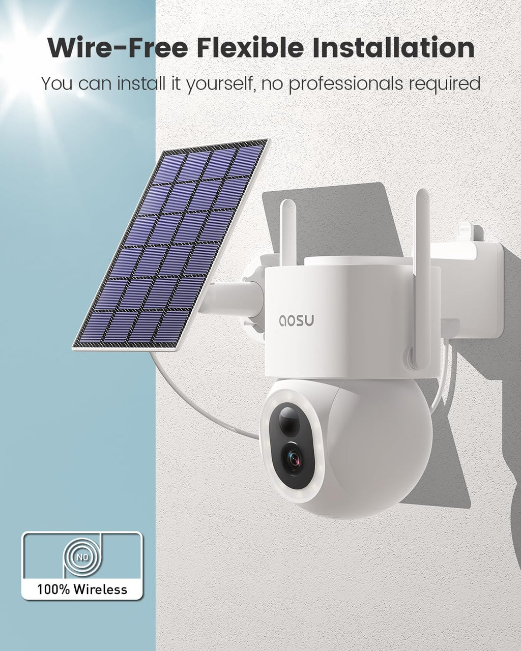 3K/5MP Solar Powered Wireless Security Camera with Color Night Vision H780