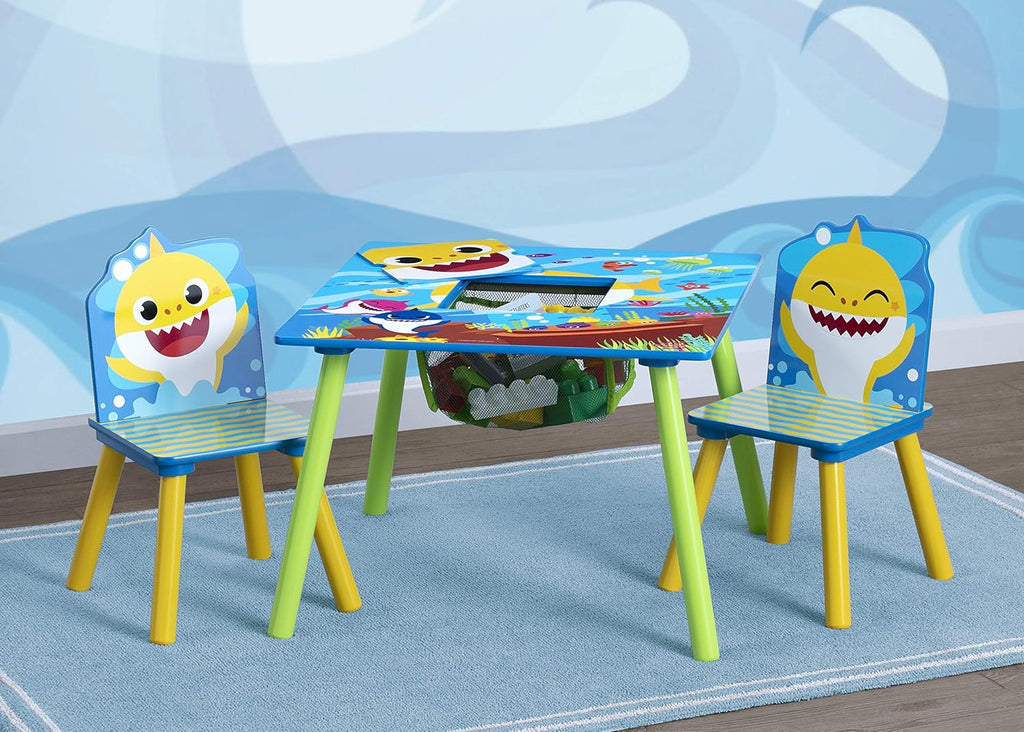 Kids Table and Chair Set with Storage (2 Chairs Included) R619577