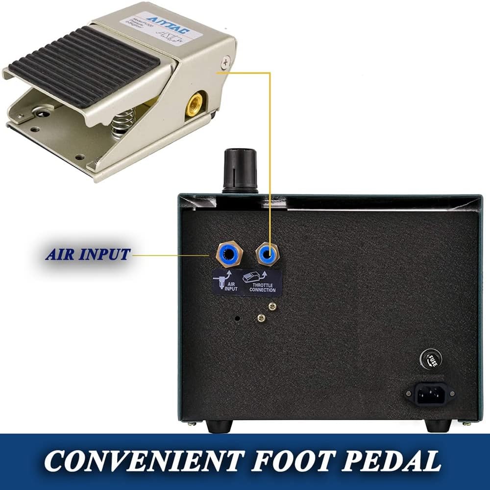 Single-Head Pneumatic Engraving Machine 1400 RPM Adjustable Speed 60Hz 80W E2174