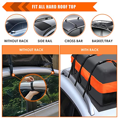 Car Roof Bag Waterproof 15 Cubic Feet with Anti-Slip Mat S35328