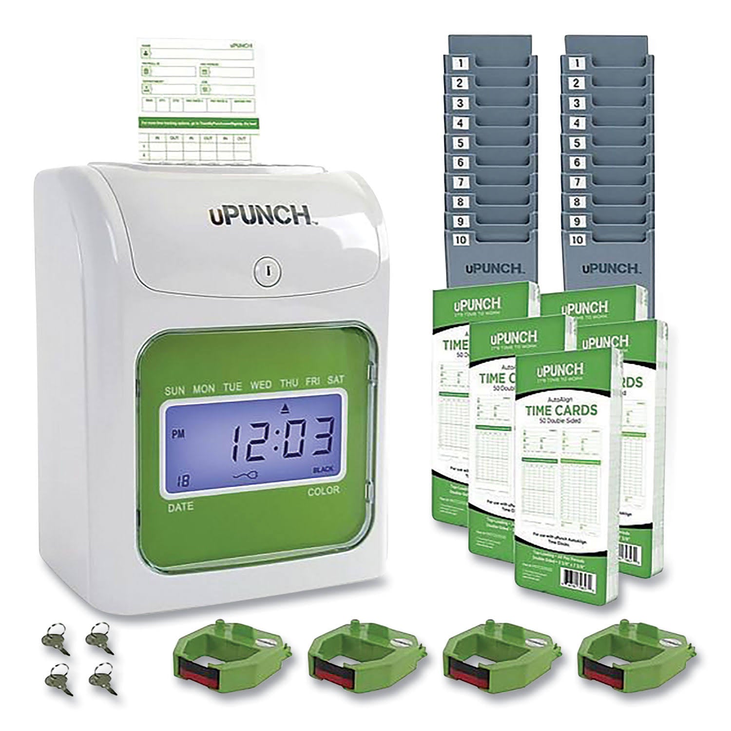 Electronic Punch Card Time Clock Bundle A23517