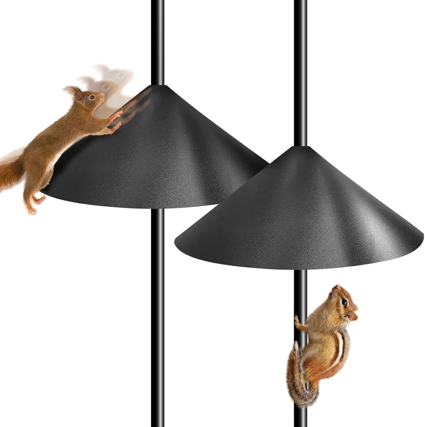 14 Inch Wide Squirrel Baffle for Bird Feeder Pole, PP Squirrel Proof Baffle (2 Pack) E4219