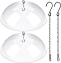 2 Pcs Clear Squirrel Baffle Bird Feeder Protective Dome with Chains N549689