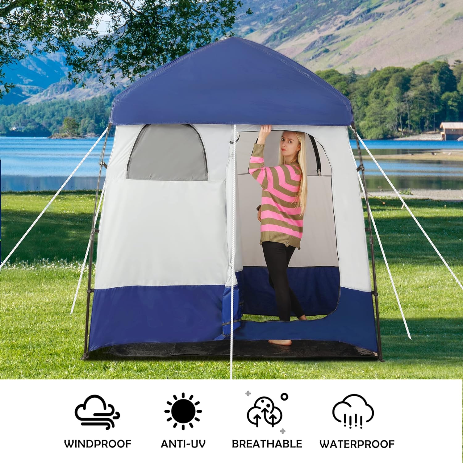 Camping Shower Tent with Floor T930942